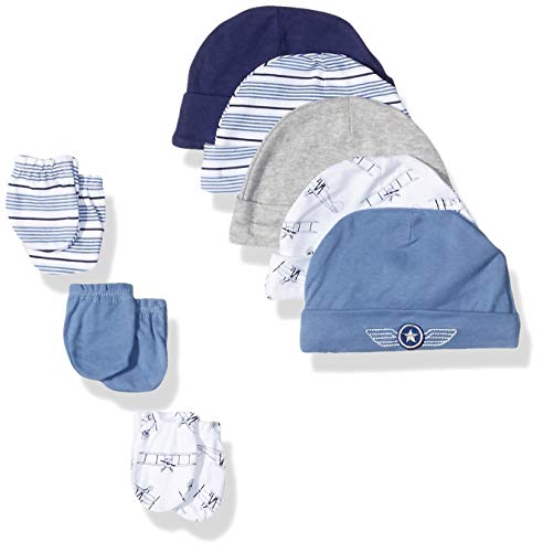 Product Cover Hudson Baby Baby Girls' Cotton Cap and Scratch Mitten Set