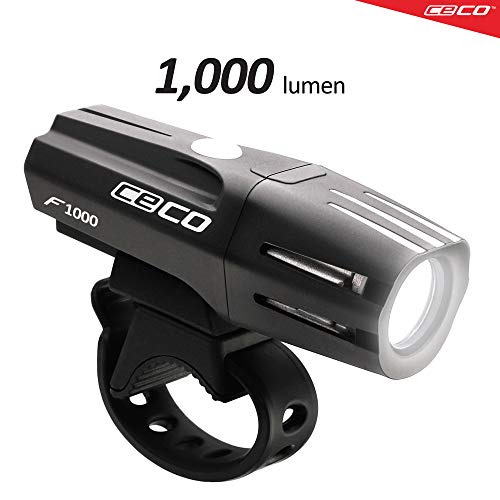Product Cover CECO-USA: 1,000 Lumen USB Rechargeable Bike Light - Tough & Durable IP67 Waterproof & FL-1 Impact Resistant- Super Bright Model F1000 Bicycle Headlight - For Commuters, Road Cyclists & Mountain Bikers