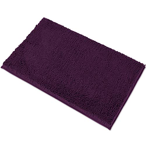 Product Cover MAYSHINE 20x32 Inches Non-Slip Bathroom Rug Shag Shower Mat Machine-Washable Bath Mats with Water Absorbent Soft Microfibers of Plum
