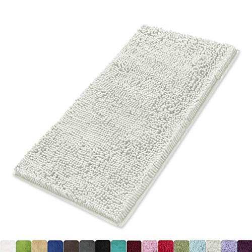 Product Cover MAYSHINE 24x39 Inches Non-Slip Bathroom Rug Shag Shower Mat Machine-Washable Bath Mats with Water Absorbent Soft Microfibers of - Light Gray
