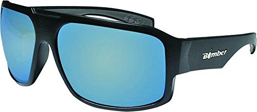 Product Cover Bomber Mega Bomb Safety Floating Sunglasses Matte Black/Ice Mirror Lens (Black, OSFM)