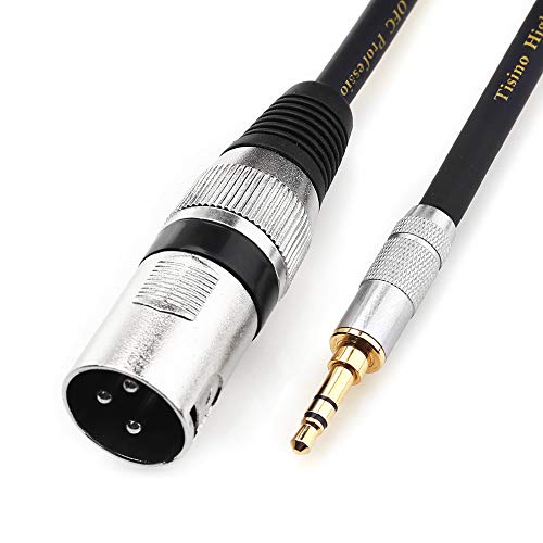 Product Cover TISINO 3.5mm to XLR Cable Unbalanced 1/8 inch Mini Stereo Jack to XLR Male Adapter Microphone Cord - 1.6ft/50cm