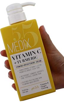 Product Cover Medix 5.5 Vitamin C Cream w/Turmeric for face and body. Firming & brightening cream for age spots, dark spots & sun damaged skin. Anti-Aging Cream Infused w/Vitamin E, Ginger, Ginseng. (15oz)