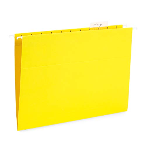 Product Cover Blue Summit Supplies Hanging File Folders, 25 Reinforced Hang Folders, Designed for Home and Office Color Coded File Organization, Letter Size, Yellow, 25 Pack