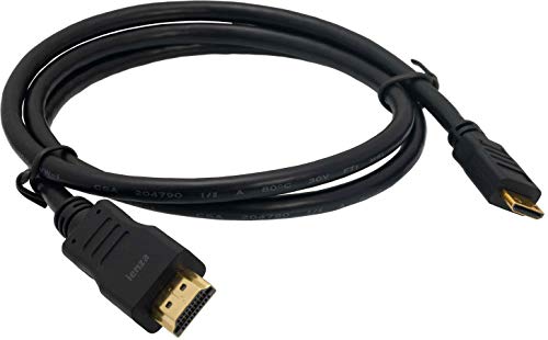 Product Cover IENZA Replacement HTC-100 HDMI Cable Cord, Camera to TV Monitor Display HDMI Cable, Compatible with Canon EOS Rebel SL1, SL2, T1i, T2i, T3, T3i, T4i, T5, T5i, T6, T6i, T6S, T7, T7i