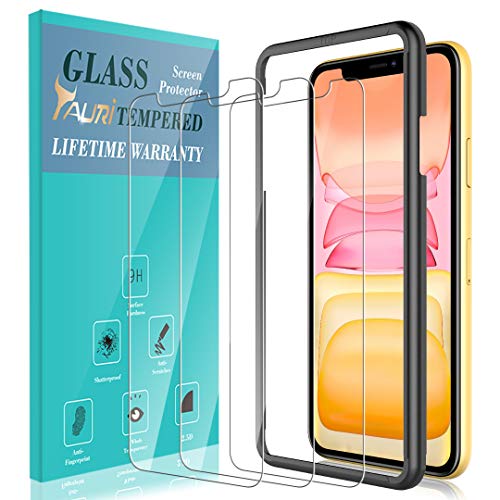 Product Cover [3-Pack] TAURI Screen Protector for iPhone 11 / iPhone XR 6.1'', [Alignment Frame] Easy Install [Bubble Free] Tempered Glass
