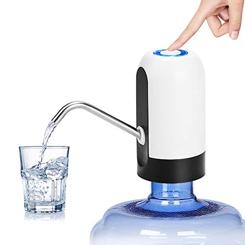 Product Cover Water Bottle Pump, USB Charging Automatic Drinking Water Pump Portable Electric Water Dispenser Water Bottle Switch for Universal 5 Gallon Bottle