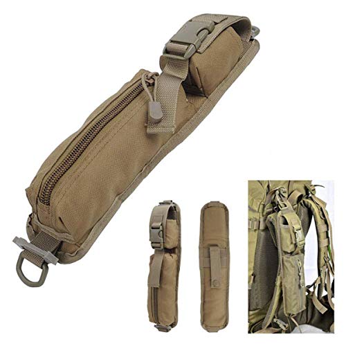 Product Cover LIVIQILY Two Colors Tactical Molle Accessory Pouch Backpack Shoulder Strap Bag Hunting Tools Pouch (Tan)