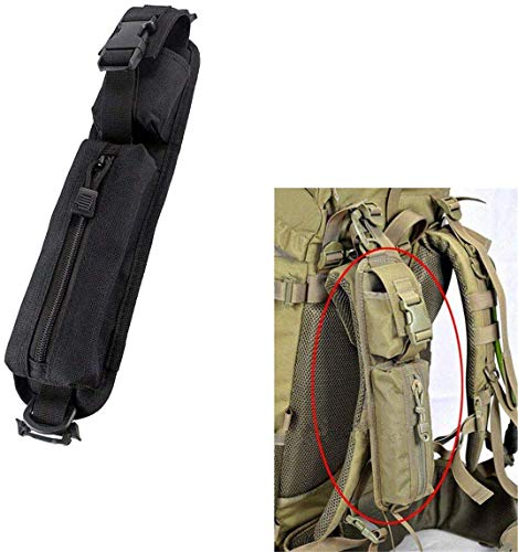 Product Cover LIVIQILY Two Colors Tactical Molle Accessory Pouch Backpack Shoulder Strap Bag Hunting Tools Pouch (Black)