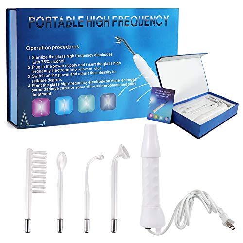 Product Cover High Frequency Machine, APREUTY Portable Handheld High Frequency Acne Treatment Skin Tightening Spot Wrinkles Remover Beauty Therapy Puffy Eyes Body Care Facial Machine for New Year Gifts