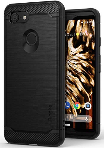 Product Cover Ringke Onyx Compatible with Pixel 3 Case Extreme Tough Compatible Rugged Flexible Protection Durable Anti-Slip TPU Heavy Impact Shock Absorbent Case for Google Pixel 3 - Black