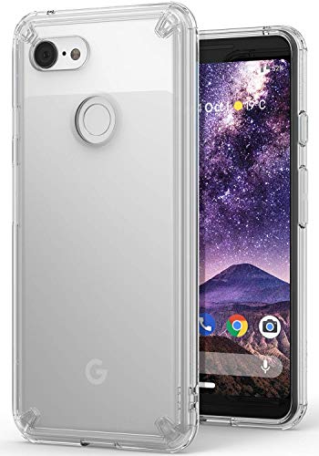 Product Cover Ringke Fusion Designed for Google Pixel 3 Case Clear Transparent PC Back TPU Bumper Raised Bezels Scratch Protection Natural Form Cover for Pixel 3 - Clear