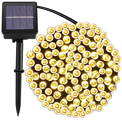 Product Cover LETTON Solar String Lights Waterproof Outdoor 200 LED 72FT 8-in-1 Mode for Home Christmas-Warm White