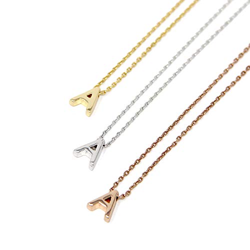 Product Cover Me Plus Petite Initial Letter Alphabet Pendant Charm Gold Dipped Necklace Gold Silver Rosegold (23 Letters)