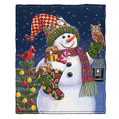 Product Cover Dawhud Direct Snowman and Friends Fleece Throw Blanket