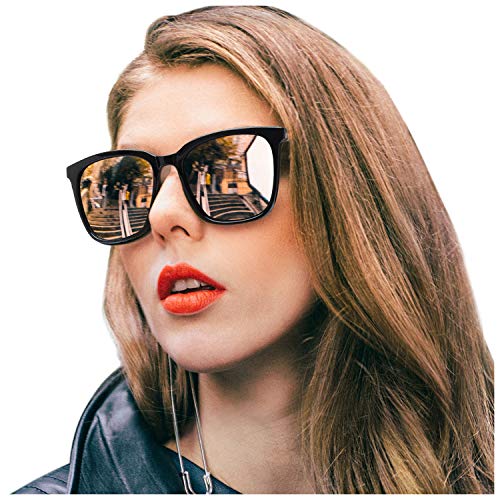 Product Cover SIPHEW Womens Mirrored Sunglasses Polarized-Fashion Oversized Eyewear with UV400 Protection for Outdoor