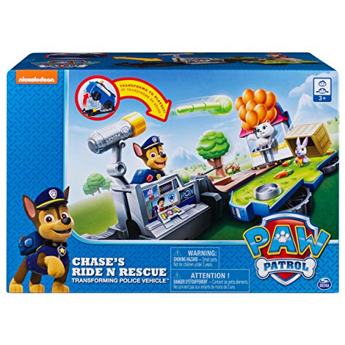 Product Cover Paw Patrol 6052626 Chase's Ride 'n' Rescue, Transforming 2-in-1 Playset and Police Cruiser, for Kids Aged 3 and Up, Multicolor