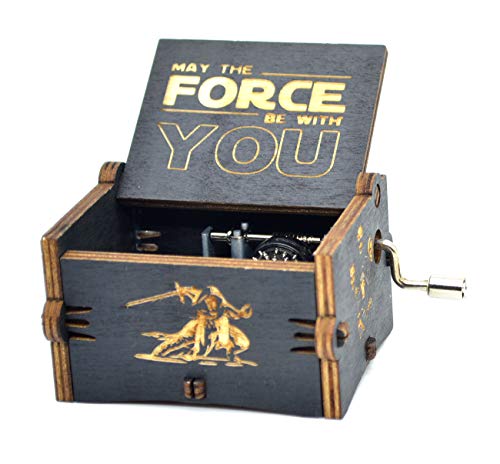 Product Cover Star Wars Music Box- 18 Note Mechanism Antique Carved Music Box Crafts Toy (Star Wars（Black）)