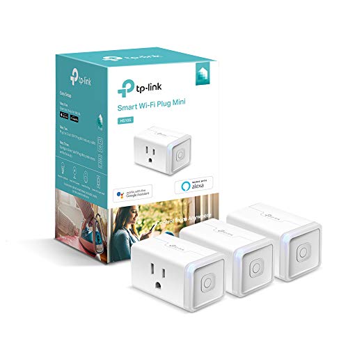 Product Cover TP-Link HS105P3 Kasa Smart Plug Mini, WiFi Enabled (3-Pack) Control your Devices from Anywhere, No Hub Required, Compact Design, Works With Alexa and Google Assistant White