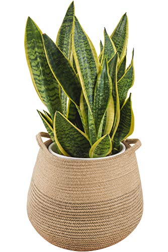 Product Cover CHICVITA Jute Belly Plant Basket Woven Organizer for Storage Laundry Picnic Plant Pot Cover