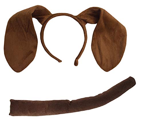 Product Cover Nicky Bigs Novelties Puppy Dog Ears Headband and Tail Costume Accessory Kit, Brown, One Size