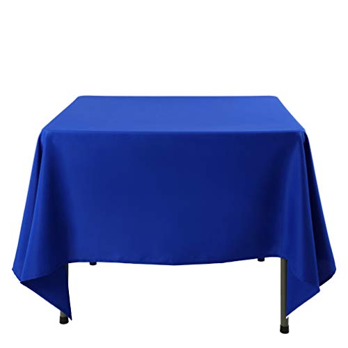 Product Cover Waysle 70 x 70-Inch Square Tablecloth, 100% Polyester Washable Table Cloth for Square or Round Table, Royal Blue