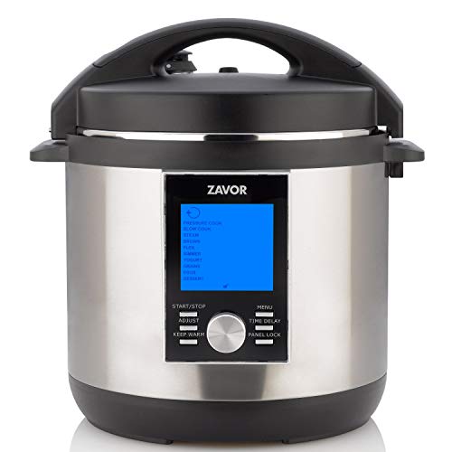 Product Cover Zavor LUX LCD 6 Quart Programmable Electric Multi-Cooker: Pressure Cooker, Slow Cooker, Rice Cooker, Yogurt Maker, Steamer and more - Stainless Steel (ZSELL02)