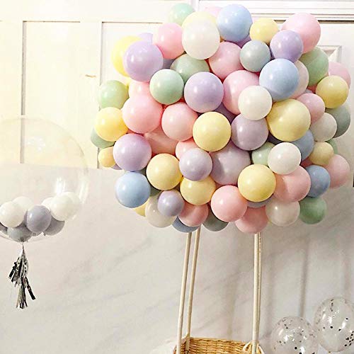 Product Cover Soonlyn Latex Party Balloons Assorted Color 100pcs 10 Inch - Rainbow Balloon Mix Macaron Colors for Birthday Party Decoration Wedding Baby Shower