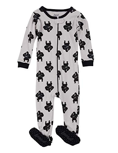 Product Cover Leveret Kids Pajamas Baby Boys Girls Footed Pajamas Sleeper 100% Cotton (Gorilla, Size 3 Toddler)