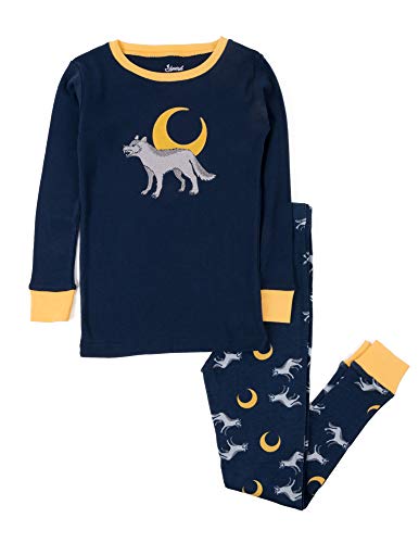 Product Cover Leveret Kids Pajamas Boys Girls 2 Piece pjs Set Animal Prints 100% Cotton (Size 12 Months-14 Years)