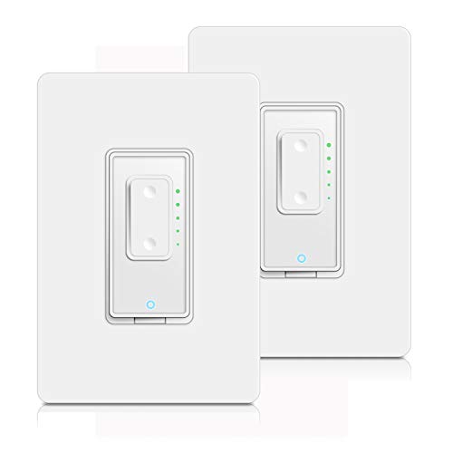 Product Cover Smart Dimmer Switch by Martin Jerry | SmartLife App, Mains Dimming ONLY, Compatible with Alexa as WiFi Light Switch Dimmer, Single Pole, Works with Google Assistant [2Pack]