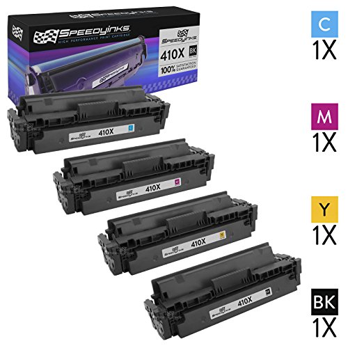 Product Cover Speedy Inks Compatible Toner Cartridge Replacement for HP 410X High-Yield (1 Black, 1 Cyan, 1 Magenta, 1 Yellow, 4-Pack)