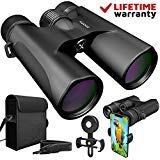 Product Cover Binoculars for Adults. 10x42 Waterproof Lightweight Compact Binocular Prism BAK4. HD Binocular for Bird Watching Hunting Traveling and Sightseeing with Smartphone Adapter