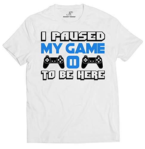 Product Cover Market Trendz I Paused My Game to Be Here T Shirt Video Game Shirts for Men