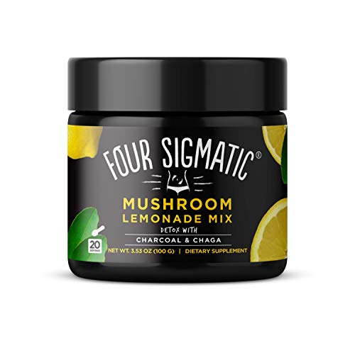 Product Cover Four Sigmatic Mushroom Lemonade with Activated Charcoal and Chaga - Detox & Digest - 100 gram - 20 servings
