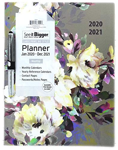 Product Cover PlanAhead Home/Office 2-Year Monthly Planner, January 2020 - December 2021, 8.5 x 11 Inches and Ultima Stylus Inspirational Pen 