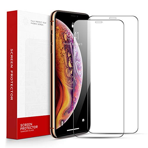 Product Cover AINOPE Compatible iPhone Xs Max/ 11 Pro Max Screen Protector, [2-Pack] iPhone Xs Max Tempered Glass Screen Protector Clear for Apple 6.5 inch (2018), [Case Friendly] [Anti-Fingerprint][No bubbles] (Transparent)