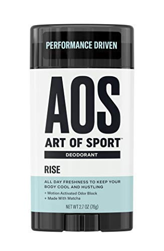 Product Cover Art of Sport Men's Deodorant Clear Stick, Rise Scent, Aluminum Free, High Performance Sport Deodorant, Made with Matcha, Keeps You Cool and Fresh All Day, No Parabens, 2.7oz