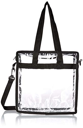 Product Cover Zuess Premium Clear Stadium Approved Bag - Clear Tote Bag with Cross Body Messenger Adjustable Shoulder Strap-12