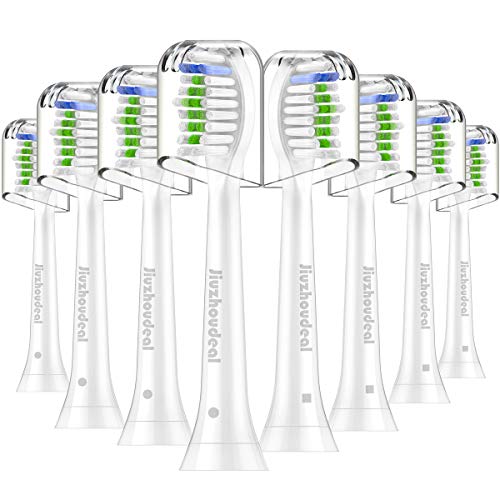 Product Cover Replacement Brush Heads Compatible with Sonicare Electric Toothbrush DiamondClean, HealthyWhite, FlexCare, EasyClean, Essence+, PowerUp, 8 Pack