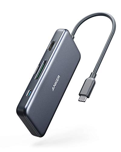 Product Cover Anker USB C Hub Adapter, 7-in-1 USB C Adapter, with 4K HDMI, Power Delivery, USB C Data Port, Micro SD and SD Card Reader, 2 USB 3.0 Ports, for MacBook Pro, Pixelbook, XPS