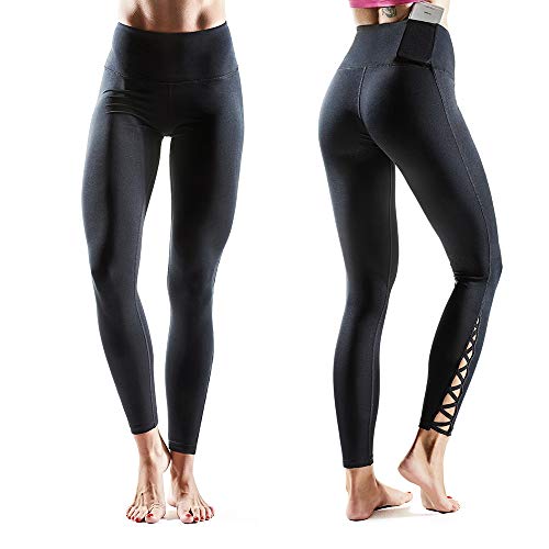 Product Cover EJAYOUNGer Leggings with Pockets Non See-Through Yoga Pants Tummy Control High Waist Compression Pants for Women