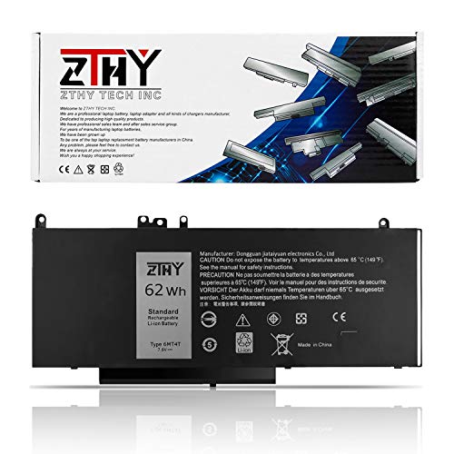 Product Cover ZTHY New 62WH 6MT4T Laptop Battery Replacement for Dell Latitude E5470 Latitude E5570 Pricision 3510 Notebook PC, fits 7V69Y TXF9M 0C1P4 79VRK 07V69Y 7.6V
