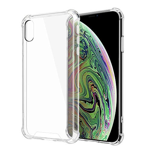 Product Cover MOONLUX Case Compatible for Apple iPhone XR,Reinforced Corners TPU Aircushion & PC Back Cover Anti-Scratch,Transparent