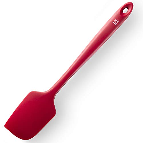 Product Cover Di Oro Seamless Series Pro 14 Inch Extra Large Silicone Spatula - 600°F Heat-Resistant Rubber Spatula - Great for Baking, Cooking, and Scraping - BPA Free and LFGB Certified Food Safe Silicone (Red)