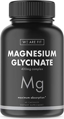 Product Cover Magnesium Glycinate 400 mg Elemental Complex -100% DV High Absorption Bioavailable Supplement to Support Magnesium Levels, Muscle Relaxation, Vegan & Non-GMO, 60 Veggie Caps
