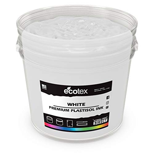 Product Cover Ecotex White NP Plastisol Ink for Screen Printing - Non Phthalate Formula - All Sizes (Quart)