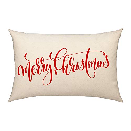 Product Cover 4TH Emotion Merry Christmas Letter Throw Pillow Cover Cushion Case for Sofa Couch 12