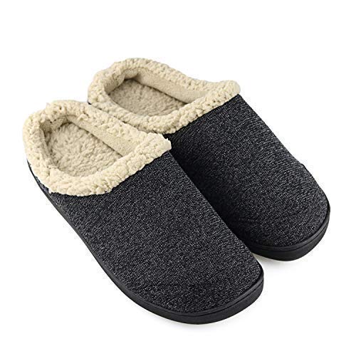 Product Cover 1988 Marco M.Kelly Men's Two-Tone Memory Foam Anti-Slip House Indoor/Outdoor Breathable Warm Suede Slippers Shoes