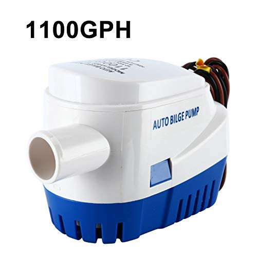 Product Cover DasMarine 12V Automatic Submersible Boat Bilge Water Pump 1100GPH Built-in Auto Float Switch (1100GPH)